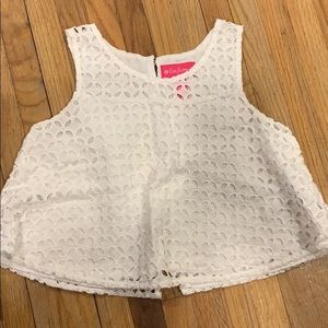 EUC Lilly Pulitzer for Target White Eyelet Blouse